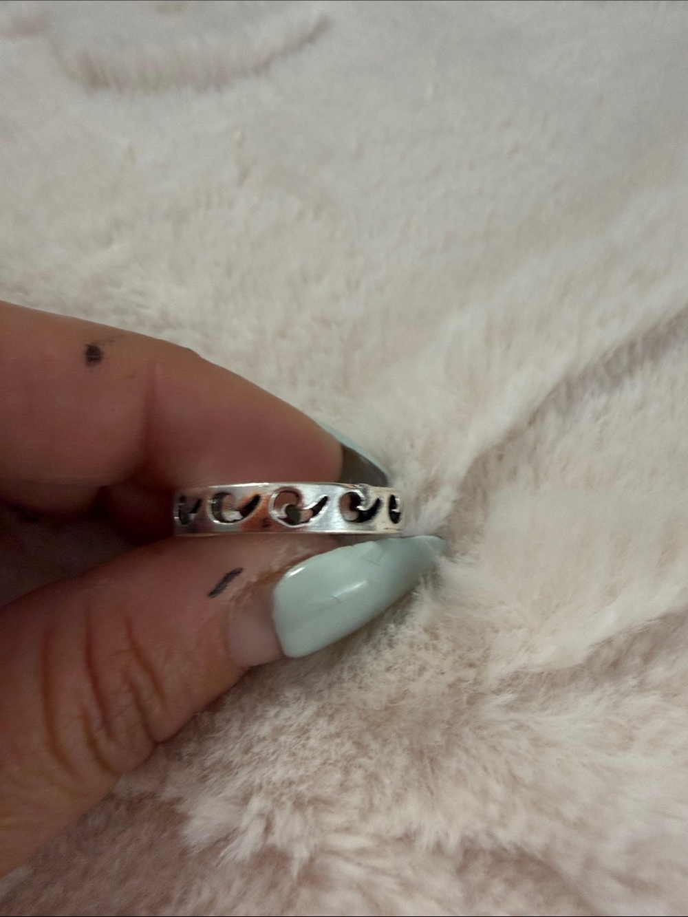 3/30! Turquoise Stone Silver-Tone Ring Set - Women Jewelry - Picture 6 of 6